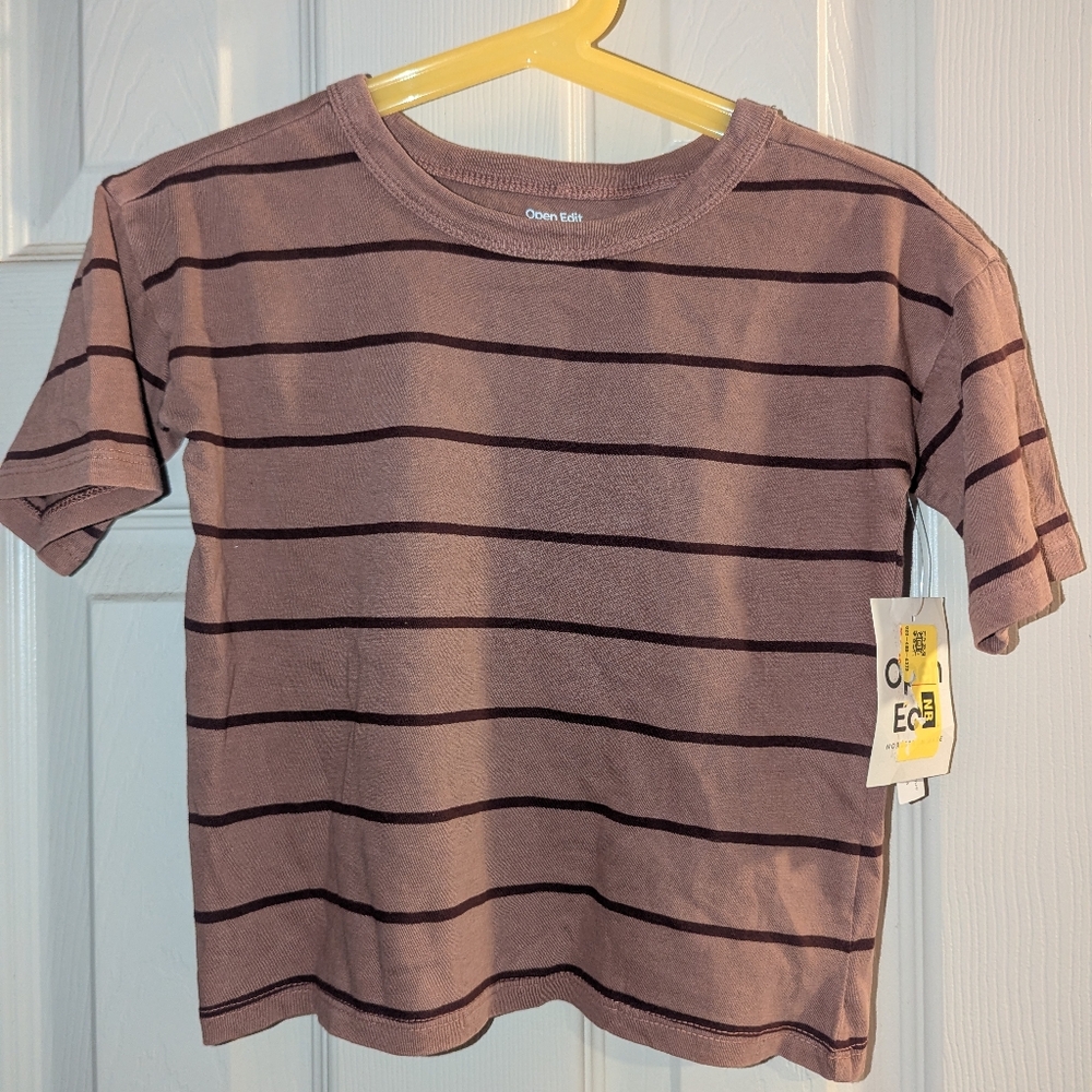 Open Edit 2T Striped Tee Shirt